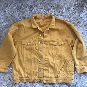Yellow denim jacket